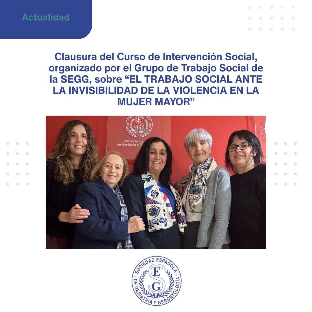 <p>Clausura del Curso de Intervención Social, organizado por el Grupo de Trabajo Social de la