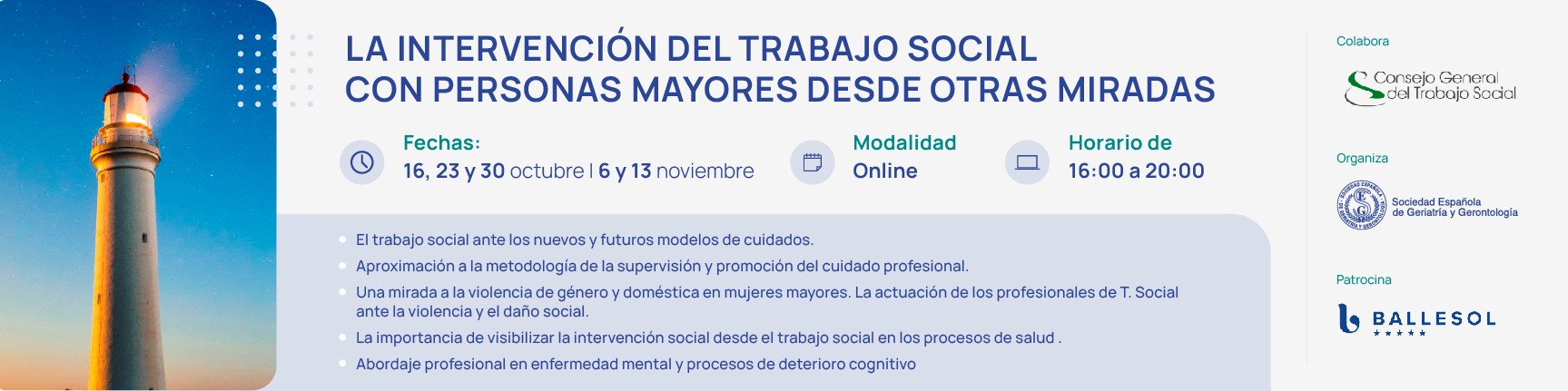 Curso La intervención del Trabajo Social con Personas Mayores desde otras miradas